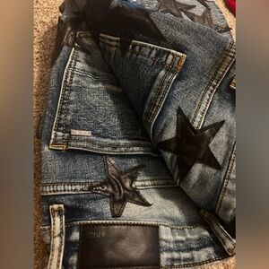 Amiri leather star jeans